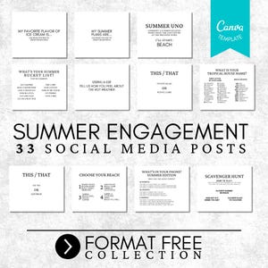 SUMMER ENGAGEMENT Vol. 1, Facebook Interactive Games Post, Canva Templates, Romance Author, Direct Sales, Interactive Posts, Virtual Game