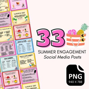 SUMMER PNGs, Facebook Group Interactive Games and Engagement Posts, Romance Author, Direct Sales, Interactive Posts