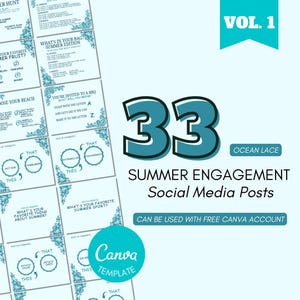 SUMMER Facebook Group Vol. 1, Interactive, Engagement Posts, Canva Templates, Romance Author, Direct Sales, Interactive Posts, Virtual Game,