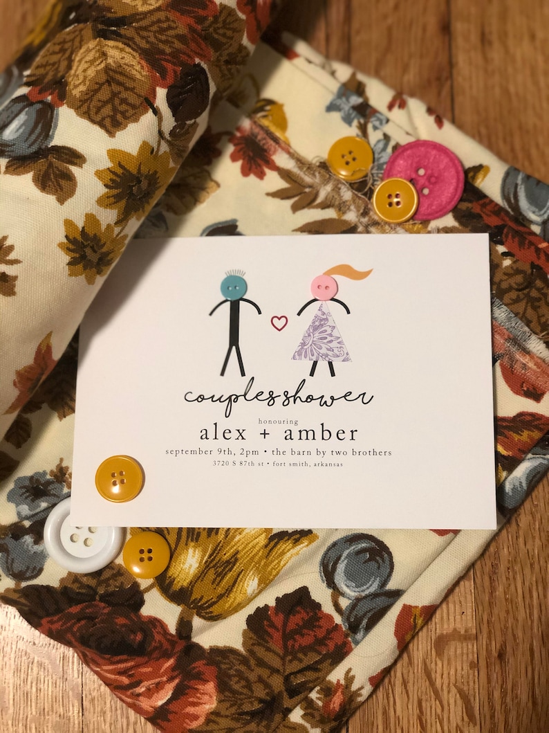 DOWNOADABLE Crafty Couples Shower Invitations