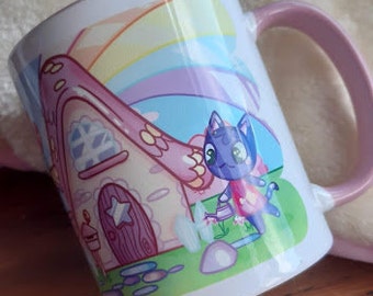 Animal Crossing 11oz Mug Kawaii Pink New Horizons + New Leaf Nintendo Marshal Ruby Cookie and Rosie Sakura Cherry Blossom