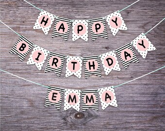 Happy birthday banner | Etsy
