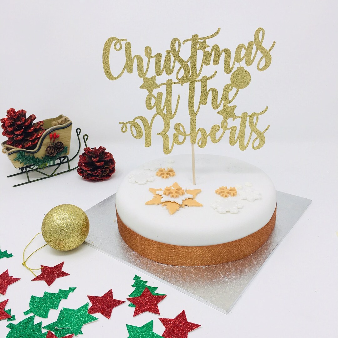Personalised Christmas Cake Topper. Christmas Cake Decoration With a ...