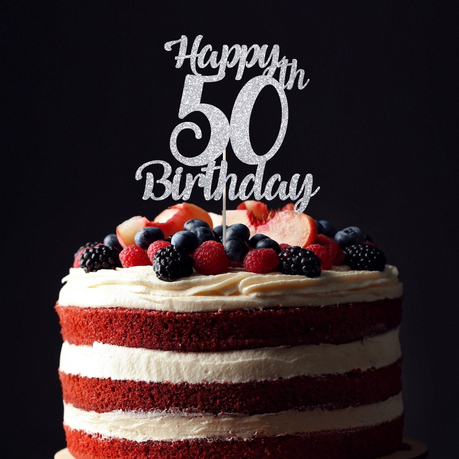 Décor de gâteau : anniversaire 30 doré 20,5 cm - Party deco