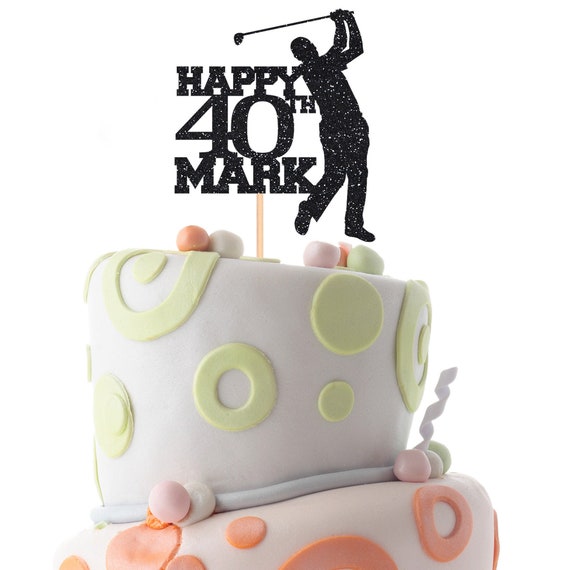 Personalised Golf Birthday Cake Topper With Name And Age Etsy