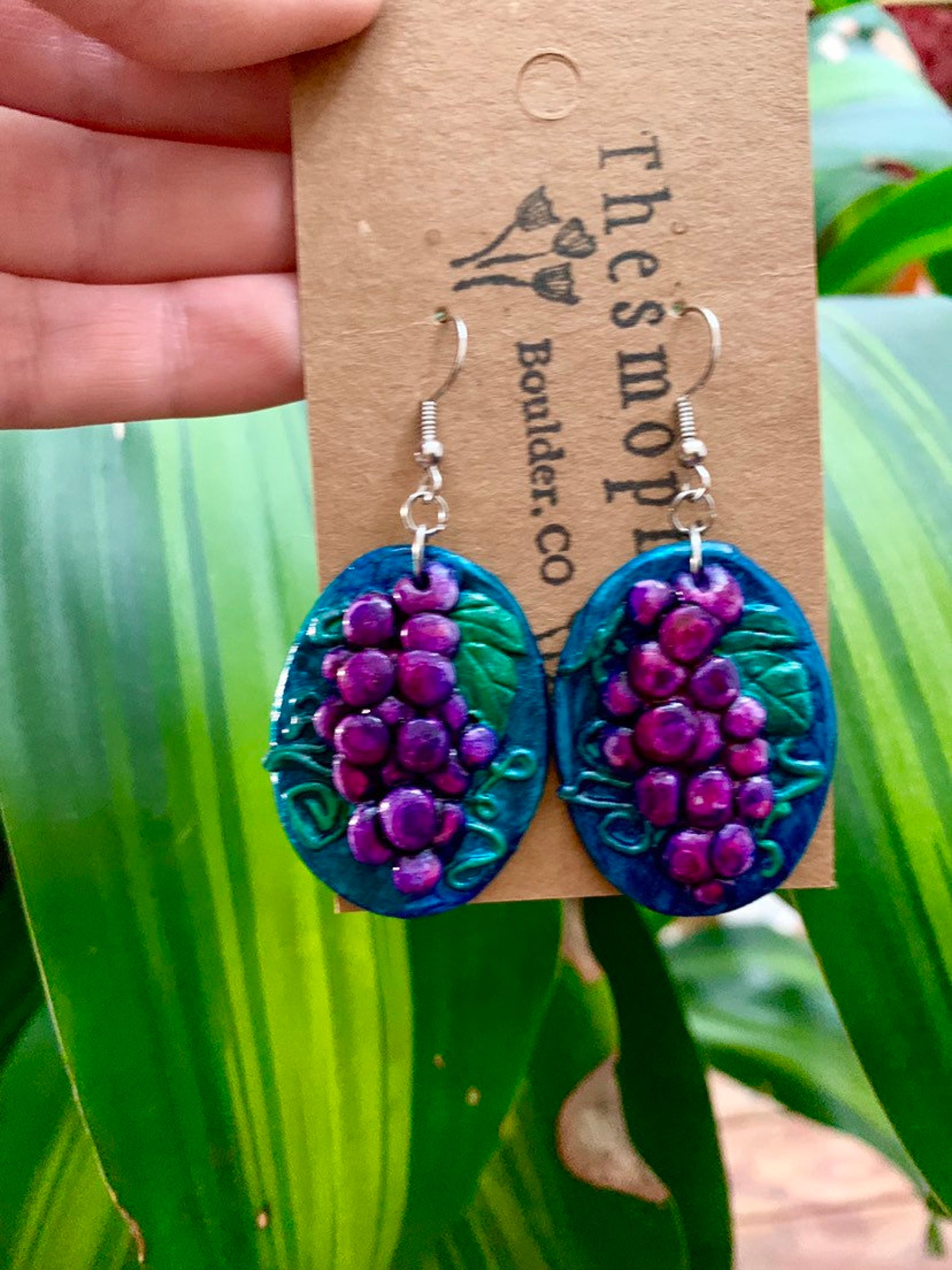 Grape Earrings Etsy