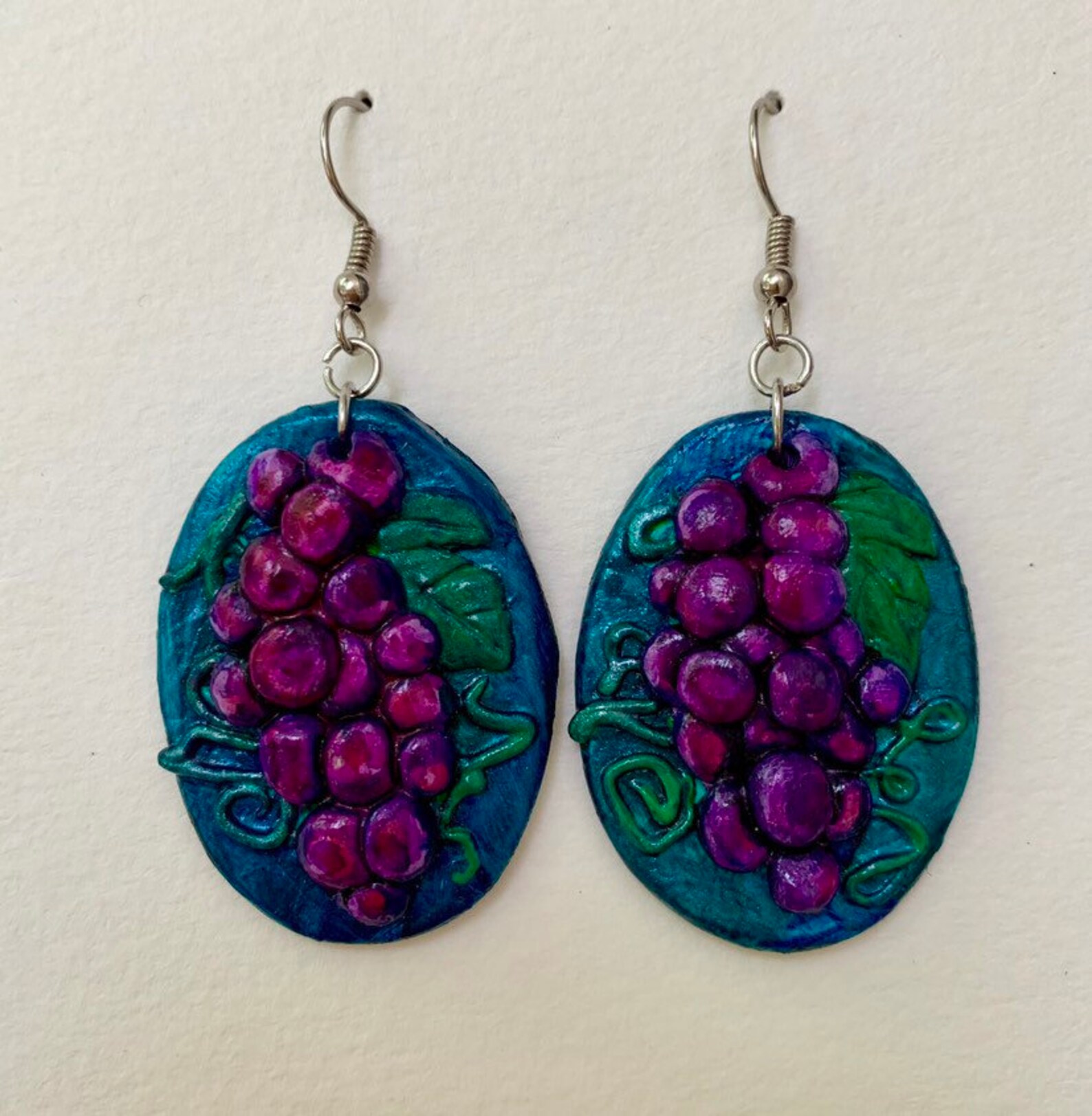 Grape Earrings Etsy