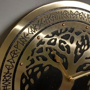 Tree of Life Clock and Tree Runes. Solid Brass. Really Handmade by UK ...