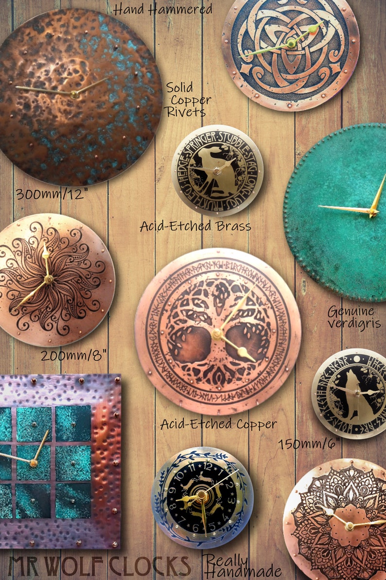 Large Copper or Brass Pendulum Wall Clock With Harescountry Etsy UK