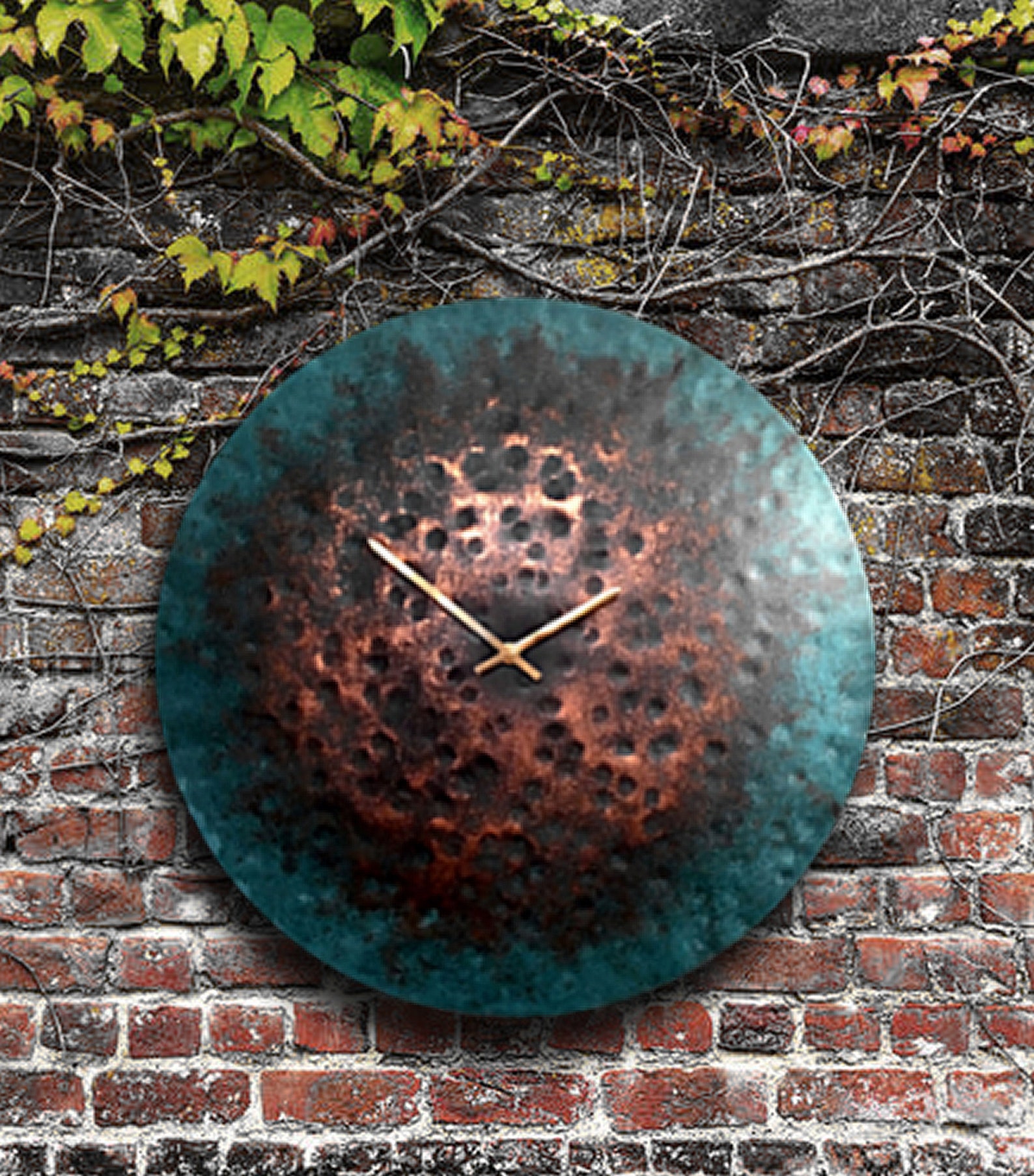 Outdoor Copper Clock Patio Clock 24 Extralarge Etsy