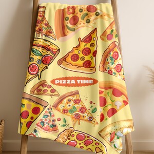 Pizza Lover Get a Slice Blanket | Velveteen Plush Pizza Throw