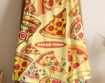 Pizza Lover Get a Slice Blanket | Velveteen Plush Pizza Throw
