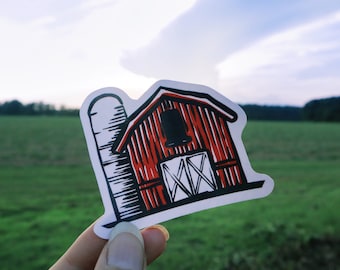 Farmer&#39;s Red Barn Sticker