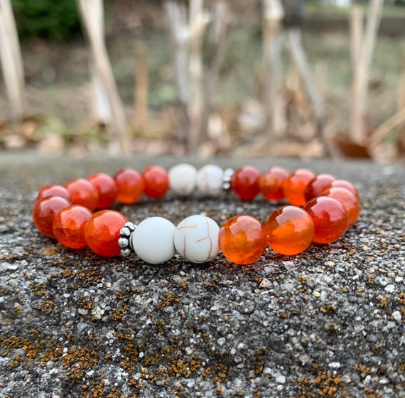 Fire agate bracelet deals