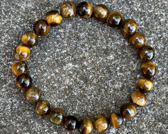 Tiger Eye 8MM Beaded Bracelet
