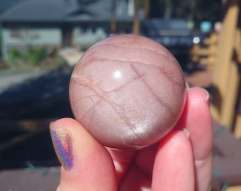 サイバーパンク フラッシュムーンストーン スフィア (312g) --- 関税