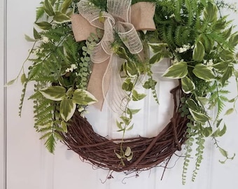 Summer wreath,wreaths for front door,Spring wreaths,Front door wreath,wall art,Front door decor,eucalyptus wreath,greenery wreath,eucalyptus