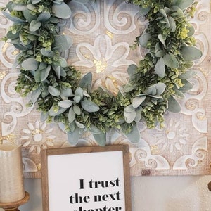 Eucalyptus and Lambs Ear Wreath, Wreaths for Front Door,house Warming ...