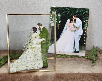 Conservación del ramo de boda, recuerdo de la boda, flores de boda prensadas, ramo de boda conservado, regalo de ducha, regalo de boda personalizado,