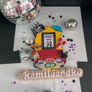 f•r•i•e•n•d•s shaker cake topper /topper /cake topper