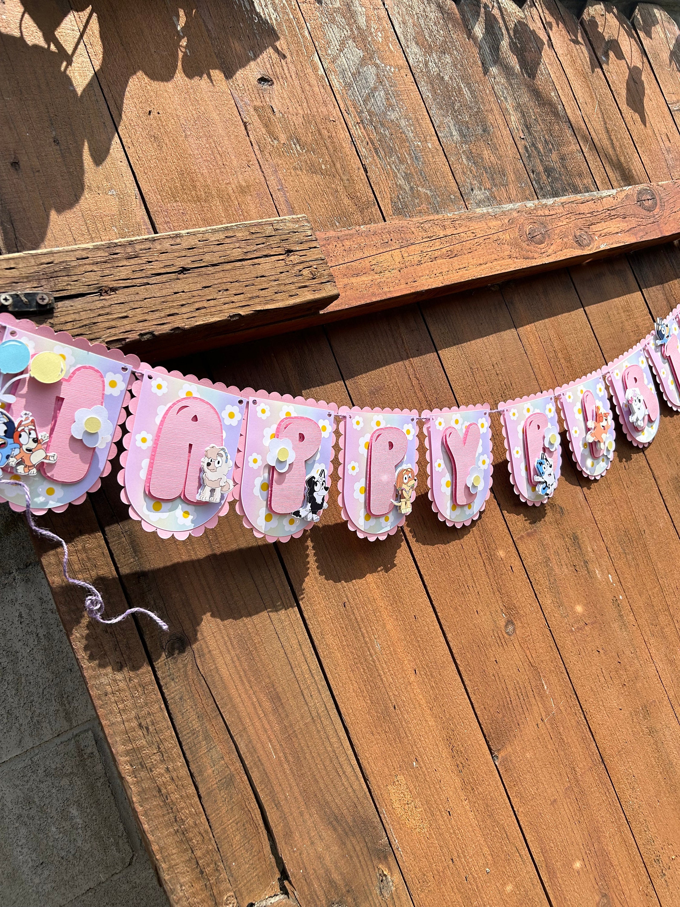Bluey Highchair + HBD Banner