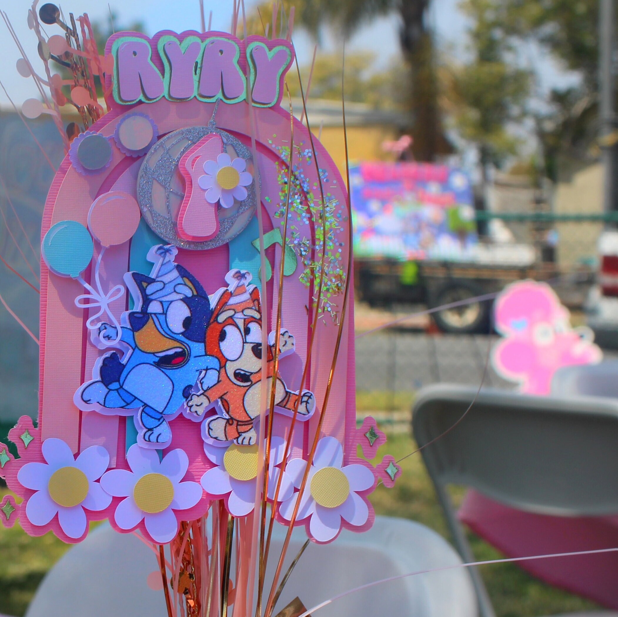 Groovy Bluey Cake Topper or Centerpiece