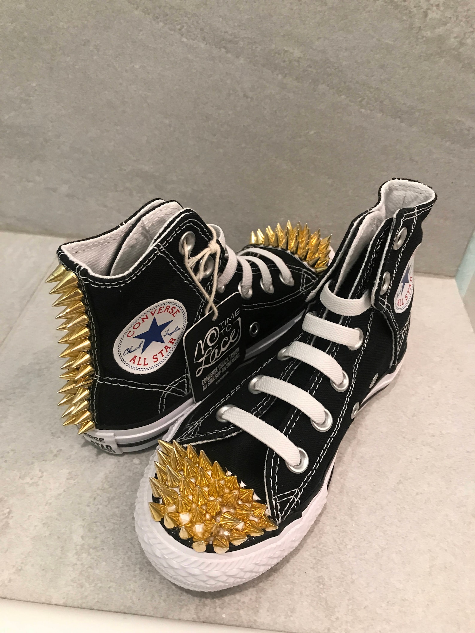 spiked converse shoes