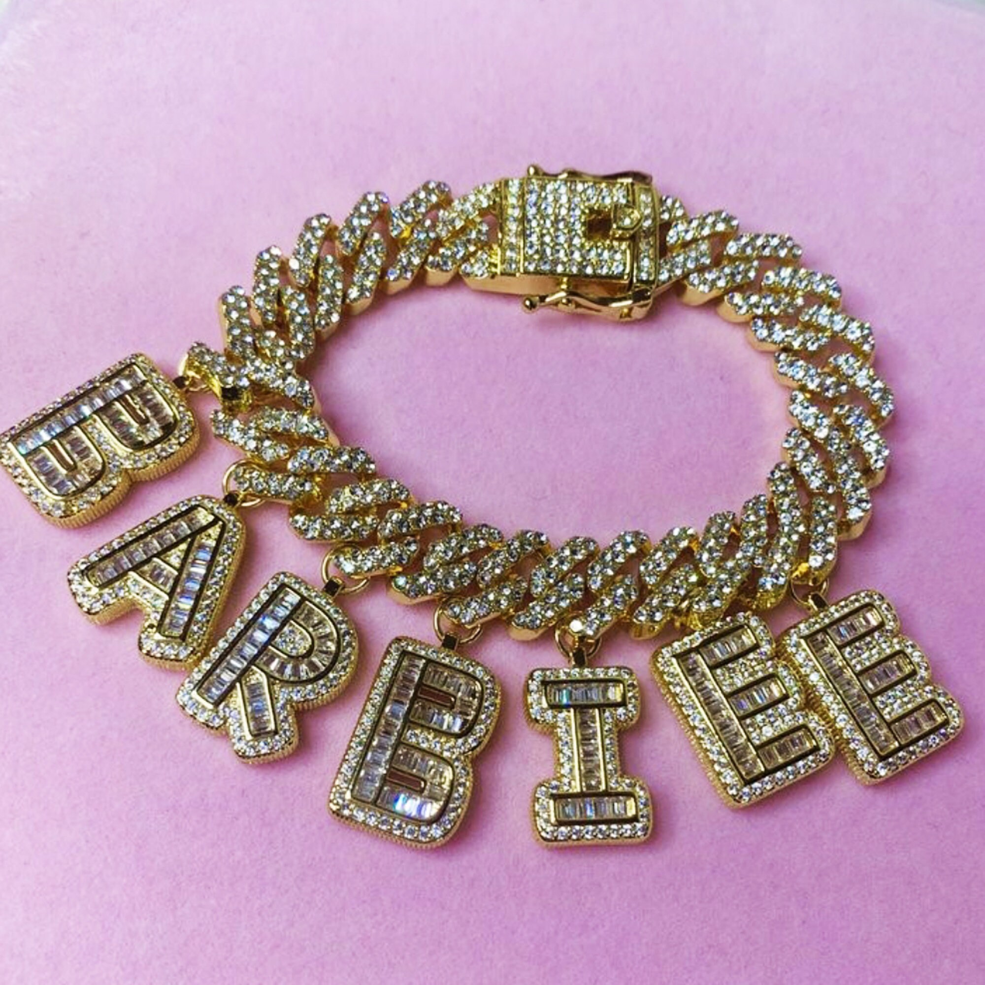 Personalized Letter Charms Bracelet Custom Name Anklet for Etsy