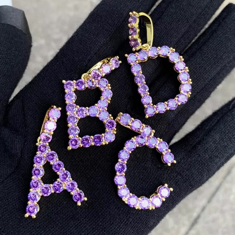 Tennis Chain with Initial Necklace Pendant Iced Out Choker Micro Pave Cubic Zircon Letters Jewelry for Women Birthday Day Gift for Her