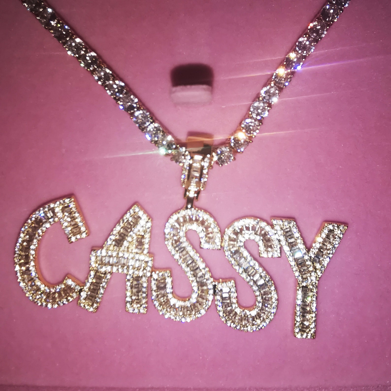 Icy Name Necklace Custom Necklace Personalized Name Jewelry Etsy