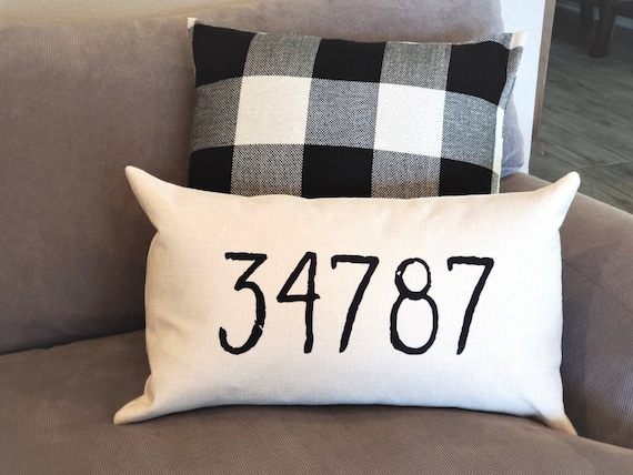 etsy zip code pillow