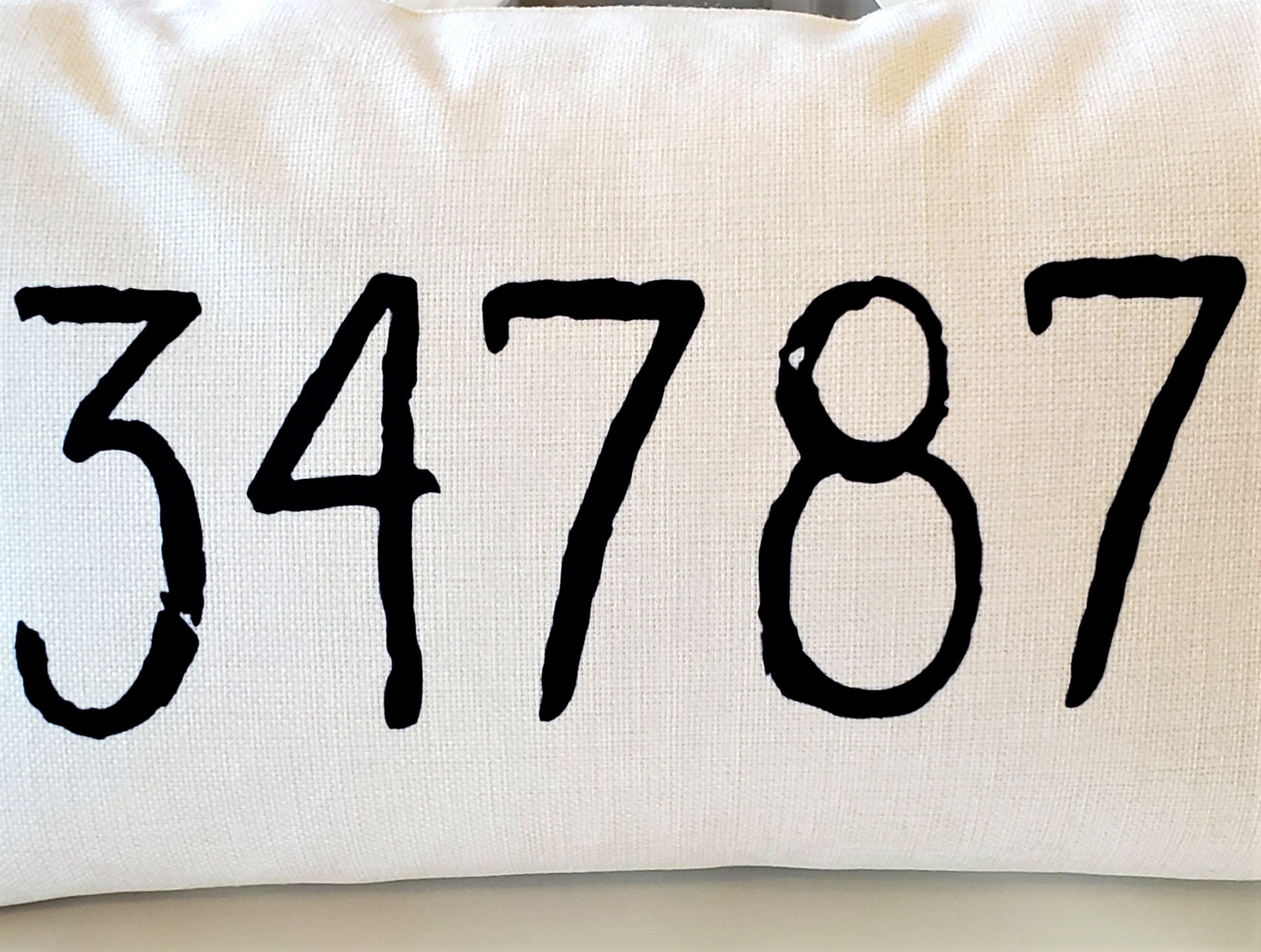 12x20 Pillow Cover Zip Code Pillow Cover Personalized Etsy