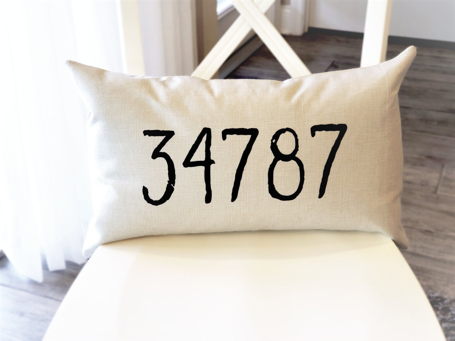 12x20 Pillow Cover Zip Code Pillow Cover Personalized Etsy