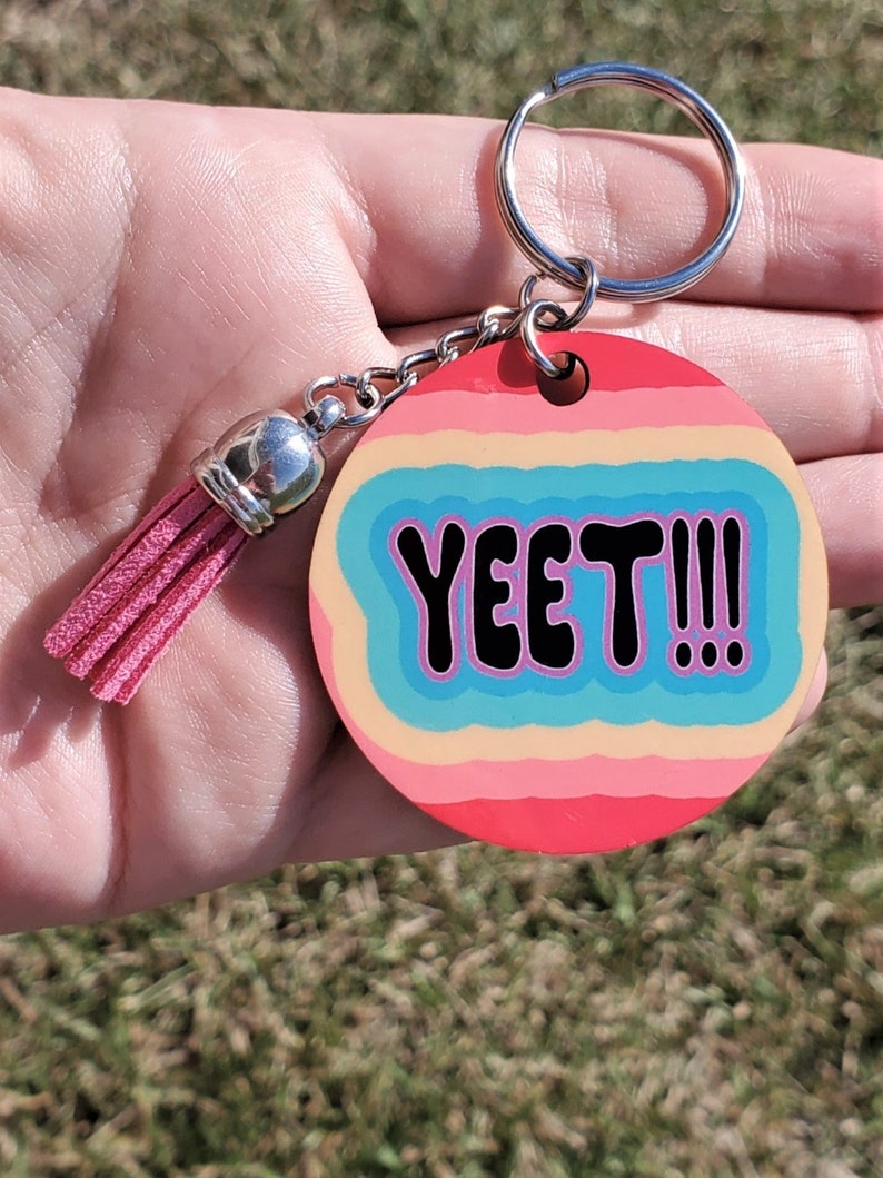 Yeet Tassel Keychain VSCO Girl Zipper Pull Key chain key Etsy