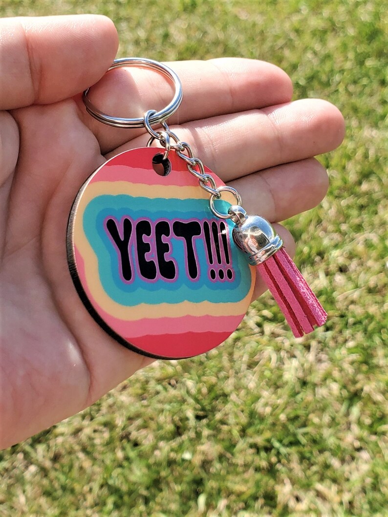Yeet Tassel Keychain VSCO Girl Zipper Pull Key chain key Etsy