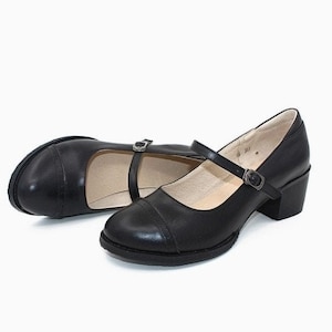 New Handmade Retro 5cm Mid-heel Shoes,Genuine Leather Women's Buckle Belt Mary Janes Shoes,British college style Shoes,Girls' Shoes