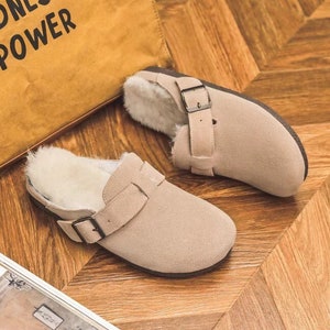 Flats with fur inside sales