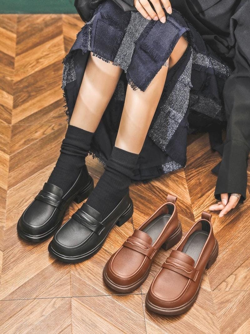 New Style! Handmade Women's Loafer Shoes, Leather Shoes,spring