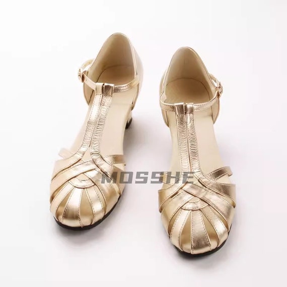 Customizable Women T Strap Leather Shoes elegant Dress Shoes sandals summer Shoes bridal Shoes ballroom Dance Shoes latin Dance Shoes Etsy