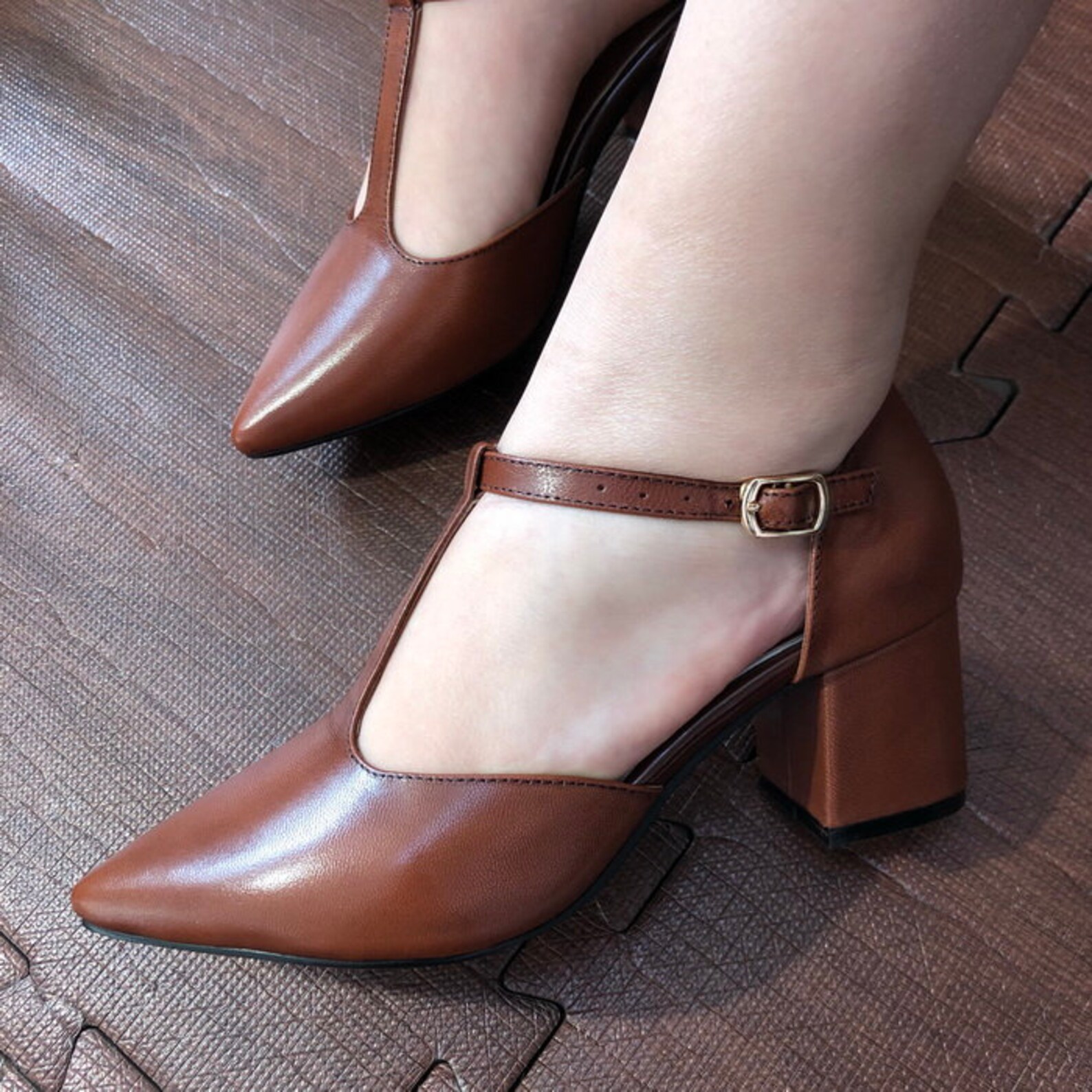 Custom handmade shoes Women Fashion Black Leather Shoes with Etsy