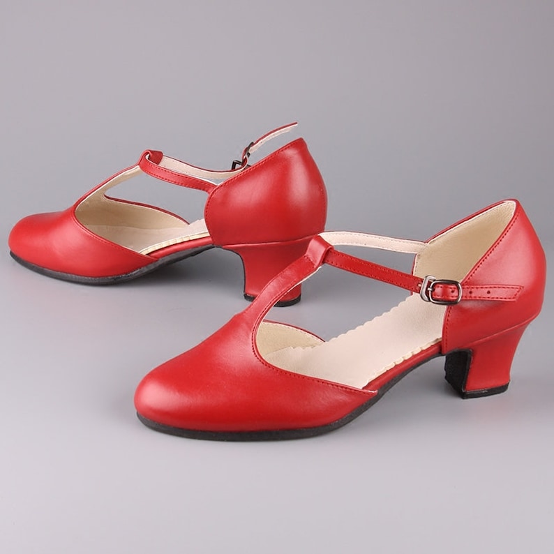 Customizable Handmade Women TStrap Heel Shoes,female Oxford Heeled