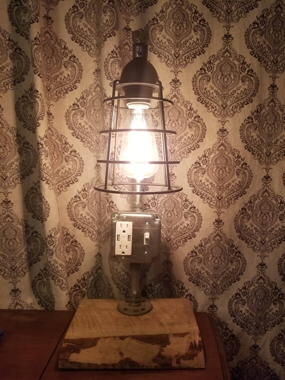 industrial pipe table lamp
