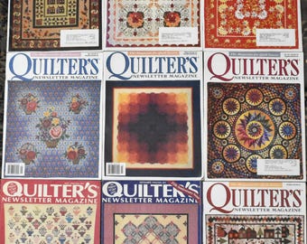 Quilter's Newsletter Magazine Bundle: 9 Issues, Quilting Crafts