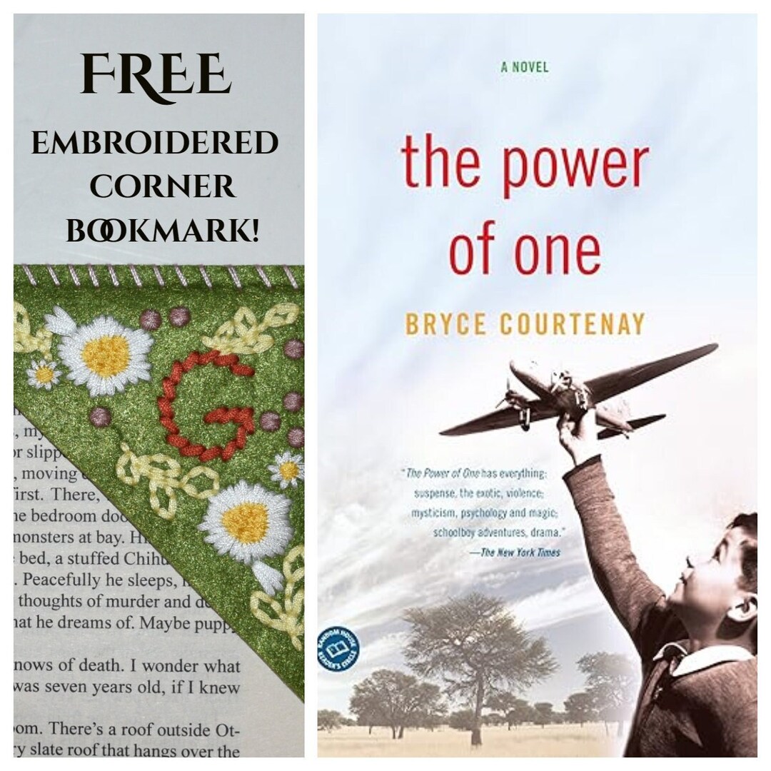 Bryce Courtenay the Power of One Paperback Book Comes With an Embroidered Corner Bookmark Etsy