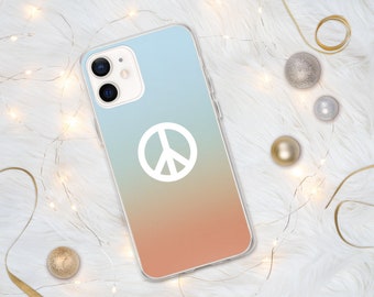 Peace Sign Case For iPhone-Pastel Phone Case-Ombre Phone Case-For iPhone 15-For iPhone 14-For iPhone 13-For iPhone SE-For iPhone 11-Gifts