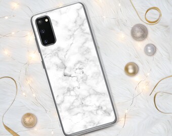 Custom Personalized Marble Case for Samsung Galaxy-Gray-Faux marble-For Samsung S20 Plus-Samsung S21-For S20-For S20 Plus-For S10-S10e-S10+