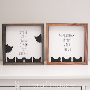 cat personalized sign - cat lover gifts - crazy cat lady - cat decor - custom cat decor - cats - pet loss -