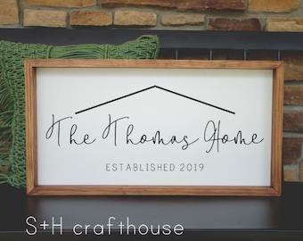 Personalized home wood sign | entry decor | new home gift | housewarming | realtor sign | wedding present | custom house |