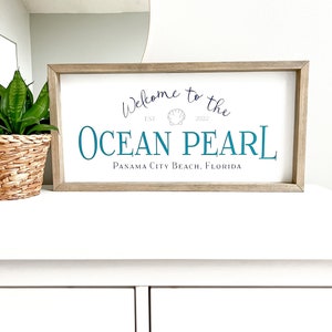 Personalized beach house sign | seashell art | coastal décor | beach wall art | ocean | new home | shell