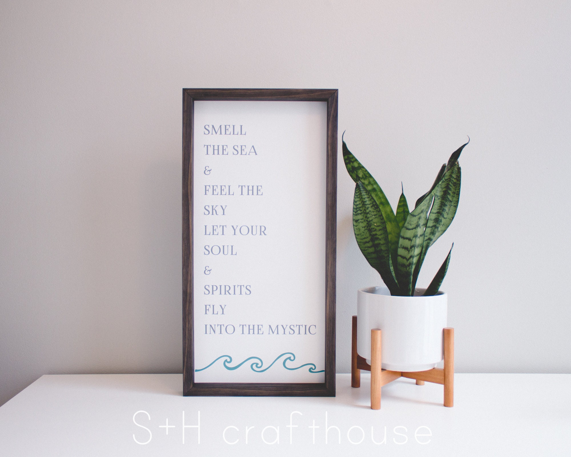 Image showcasing Into the Mystic - Beach Sign - Beach House - Sea Sign - Coastal Decor ...